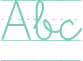 'Abc' typeset using Abecedario_pautada
