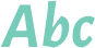 'Abc' typeset using Alegreya Sans