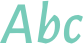 'Abc' typeset using Alegreya Sans