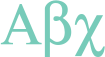 'Abc' typeset using Alfa-beta