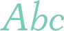 'Abc' typeset using Alfios