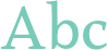 'Abc' typeset using Alkalami Light