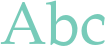 'Abc' typeset using Asana Math