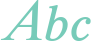 'Abc' typeset using Asea