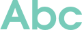 'Abc' typeset using AvantGarde