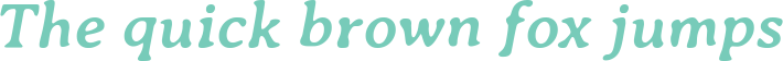 'The quick brown fox jumps' typeset using Averia-Serif-GWF-Bold-Italic