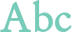'Abc' typeset using BABEL Unicode