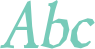 'Abc' typeset using Berylium