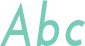 'Abc' typeset using BetecknaGSCondensed