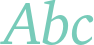 'Abc' typeset using Bitstream Charter