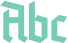 'Abc' typeset using Blankenburg_UNZ1A