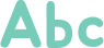 'Abc' typeset using BM JUA_TTF