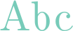 'Abc' typeset using CMU Serif Upright Italic