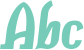 'Abc' typeset using Colourbars