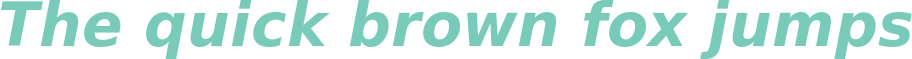 'The quick brown fox jumps' typeset using DejaVu-Sans-Bold-Oblique