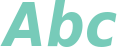 'Abc' typeset using DejaVu Sans