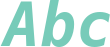 'Abc' typeset using DejaVu Sans Mono