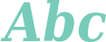 'Abc' typeset using DejaVu Serif