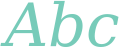 'Abc' typeset using DejaVu Serif