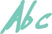 'Abc' typeset using DkgHandwriting