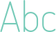 'Abc' typeset using Dosis