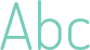 'Abc' typeset using Dosis