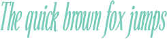 'The quick brown fox jumps' typeset using Echelon-Condensed-Italic