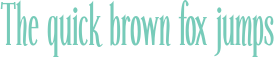 'The quick brown fox jumps' typeset using Echelon-Condensed