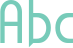 'Abc' typeset using Eden Mills