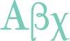 'Abc' typeset using Ellhnikh