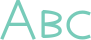 'Abc' typeset using Gardiner