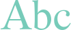 'Abc' typeset using GFS Artemisia