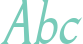 'Abc' typeset using Goodfish