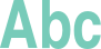 'Abc' typeset using Helvetica Narrow