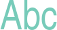 'Abc' typeset using Helvetica Narrow