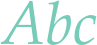 'Abc' typeset using IndUni-P