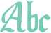 'Abc' typeset using Isabella