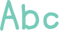 'Abc' typeset using kiloji - B