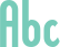 'Abc' typeset using Kleptocracy