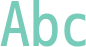 'Abc' typeset using Komatuna