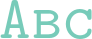 'Abc' typeset using Latin Modern Mono Caps
