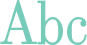 'Abc' typeset using LexiSaebomR
