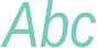 'Abc' typeset using Liberation Sans Narrow