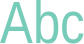 'Abc' typeset using Liberation Sans Narrow
