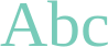 'Abc' typeset using Liberation Serif