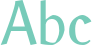 'Abc' typeset using Libris ADF Std