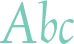 'Abc' typeset using Linden Hill