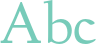 'Abc' typeset using Linden Hill