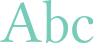 'Abc' typeset using Linux Libertine Display O