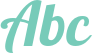 'Abc' typeset using Lobster Two